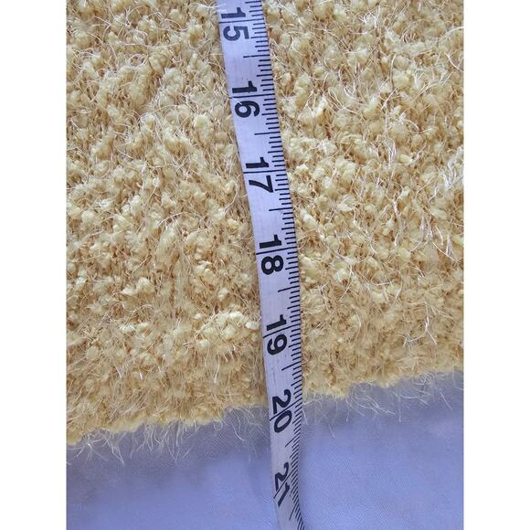 Heart Soul Popcorn Sweater Womens Sz Med Fuzzy Pullover Yellow Y2K Twee Style - Picture 7 of 7